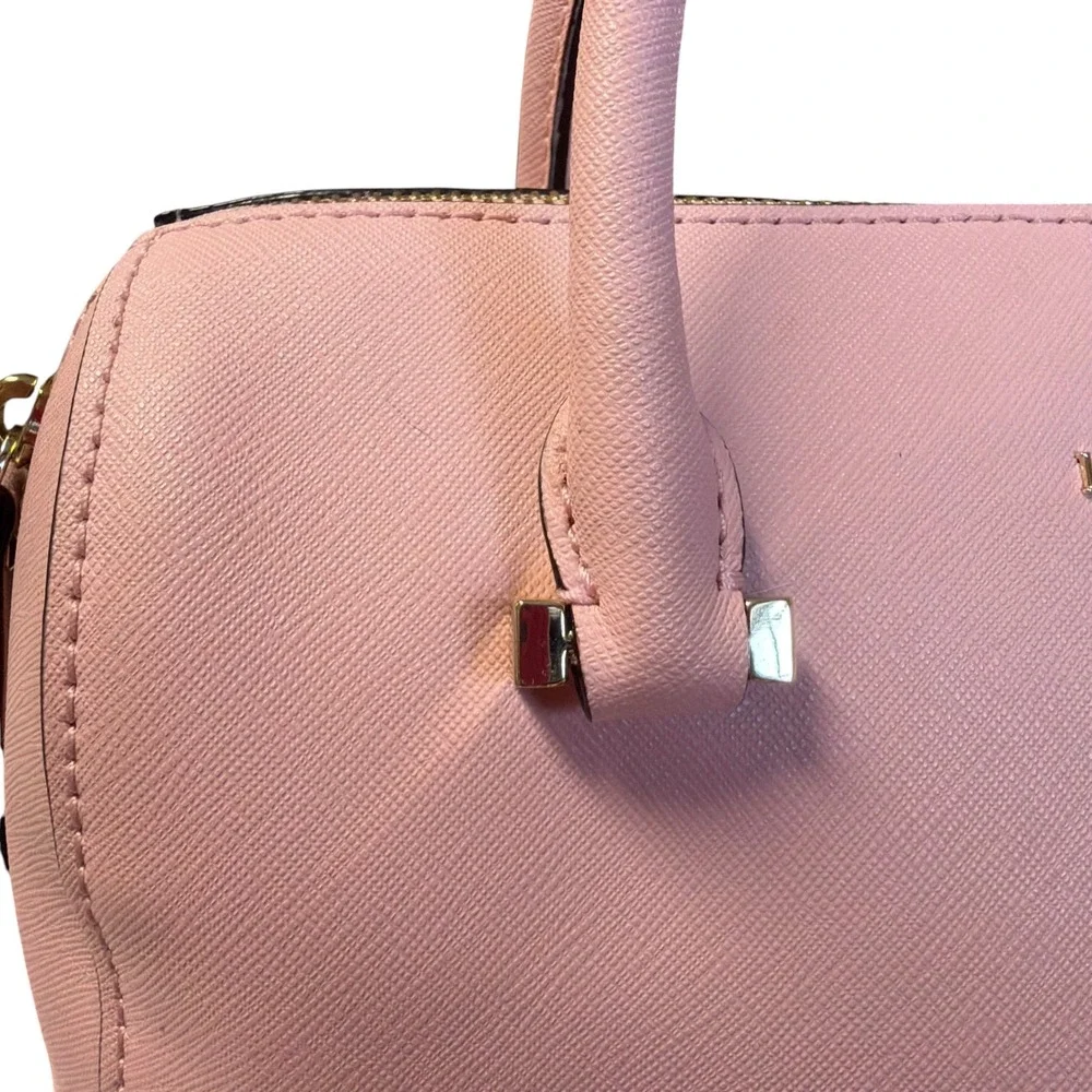 Kate Spade New York Pink Saffiano Leather Satchel Handbag Gold Hardware